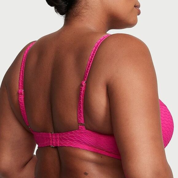 VS Victoria's Secret Swim Sexy Tee Push-Up Top Side Tie Cheeky Bottom Bikini NEW - Picture 3 of 6